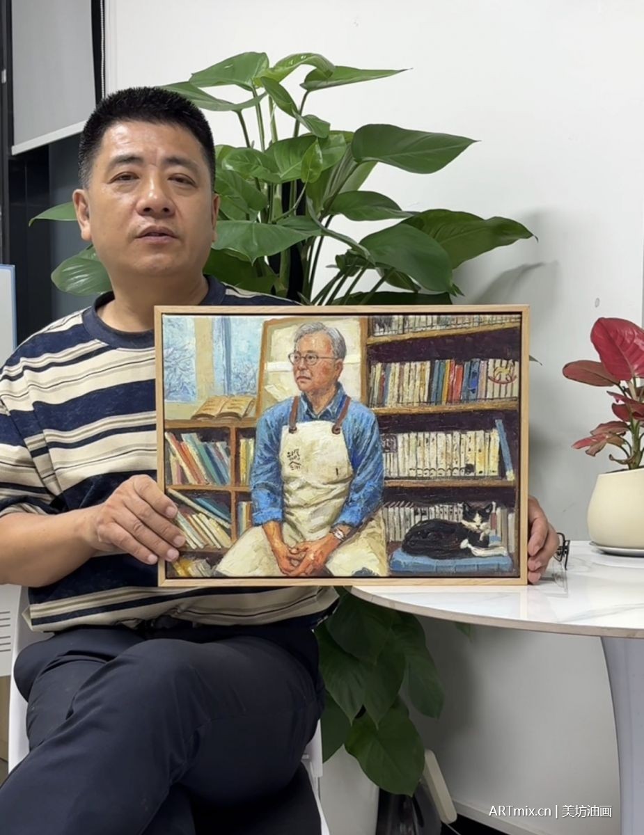 定制肖像油画展示人物细节与艺术表现力