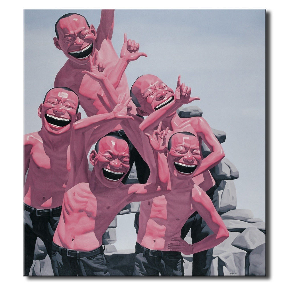 中国当代实力油画家岳敏君 作品欣赏 