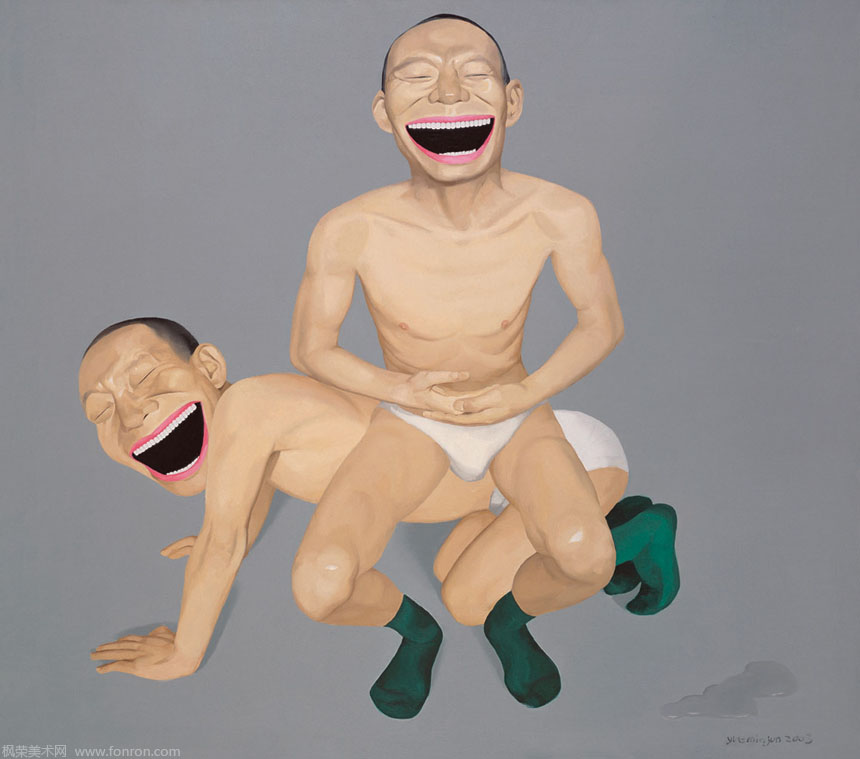 中国当代实力油画家岳敏君 作品欣赏 