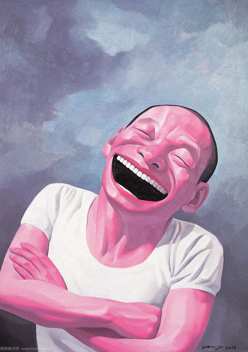 中国当代实力油画家岳敏君 作品欣赏 