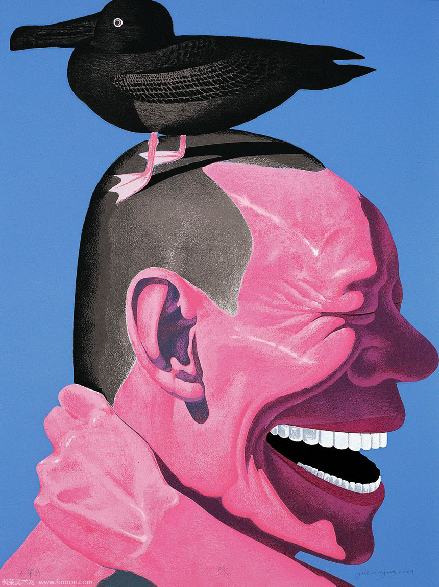 中国当代实力油画家岳敏君 作品欣赏 