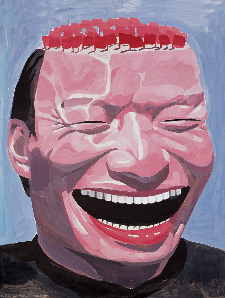 中国当代实力油画家岳敏君 作品欣赏 