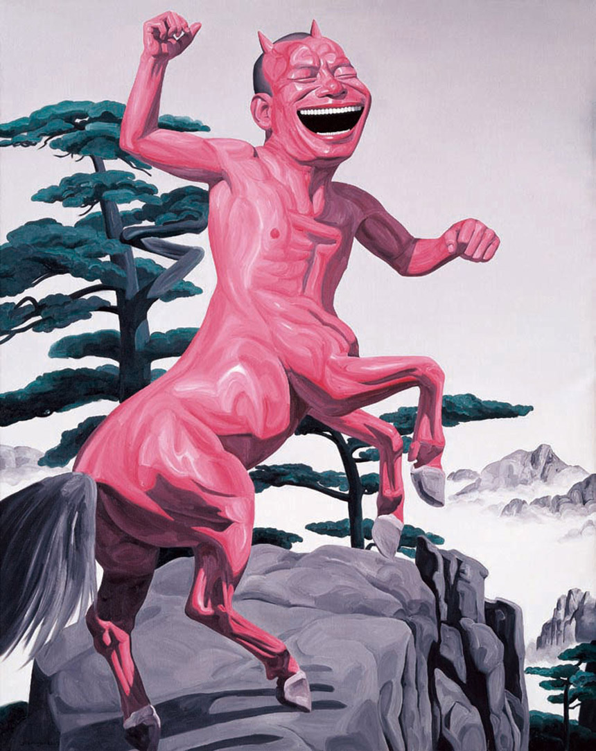 中国当代实力油画家岳敏君 作品欣赏 