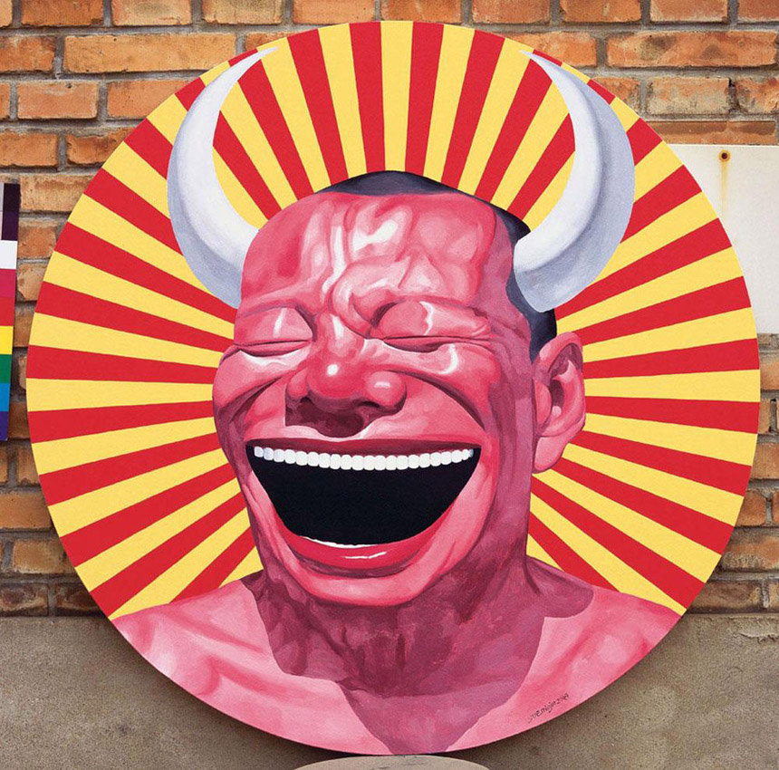 中国当代实力油画家岳敏君 作品欣赏 