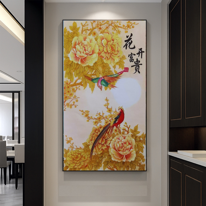 花开富贵油画 场景效果图2