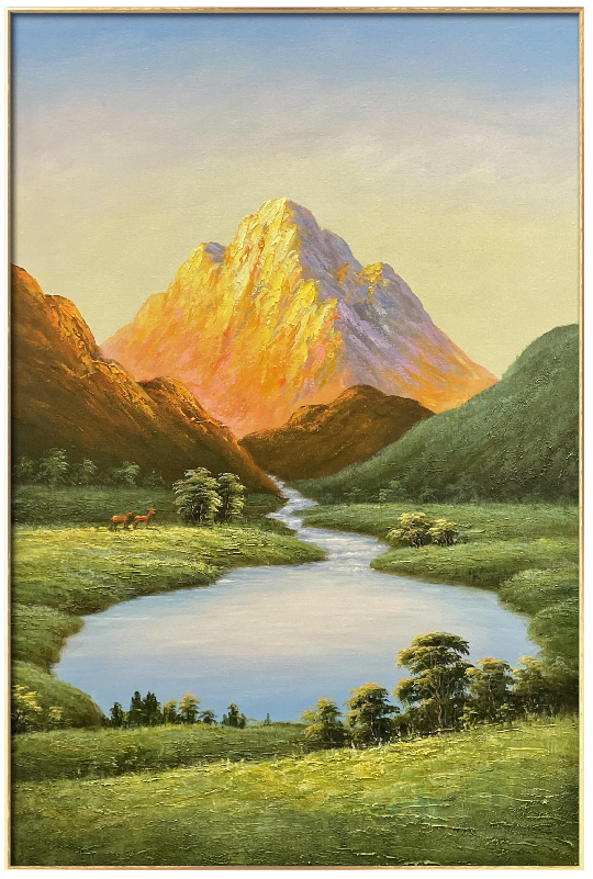 竖幅原作参考图 风景油画定制