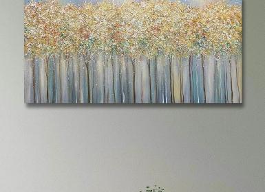 《流光·树语》印象派手绘生命之树油画客厅装饰画办公室挂画原创艺术AM2352