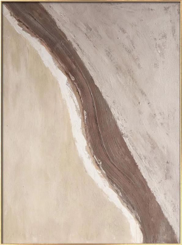 ARTmix原创手绘侘寂赤贫风手绘抽象油画 << 黄金海岸>>北欧现代简约意式极简wabisabi抽象玄关挂画大芬村纯手绘装饰画肌理感立体画230004A