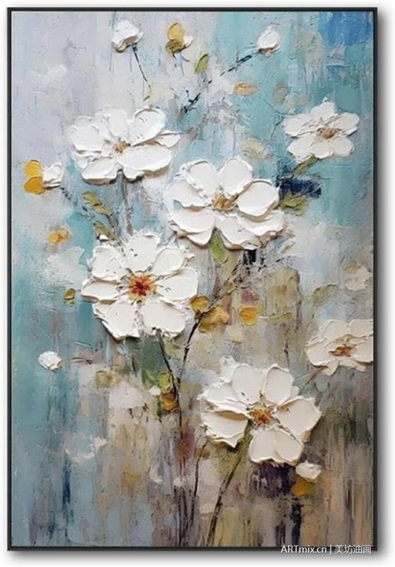 《绚烂印象·花语浓》 ‌厚油彩花卉油画原创手绘印象派艺术画 家居装饰画‌客厅卧室艺术挂画AM2348