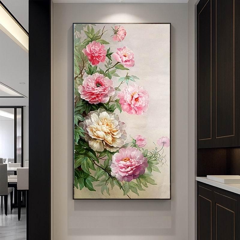 富贵牡丹油画 - 手绘中国风花卉油画 富贵吉祥家居装饰画 AM2412